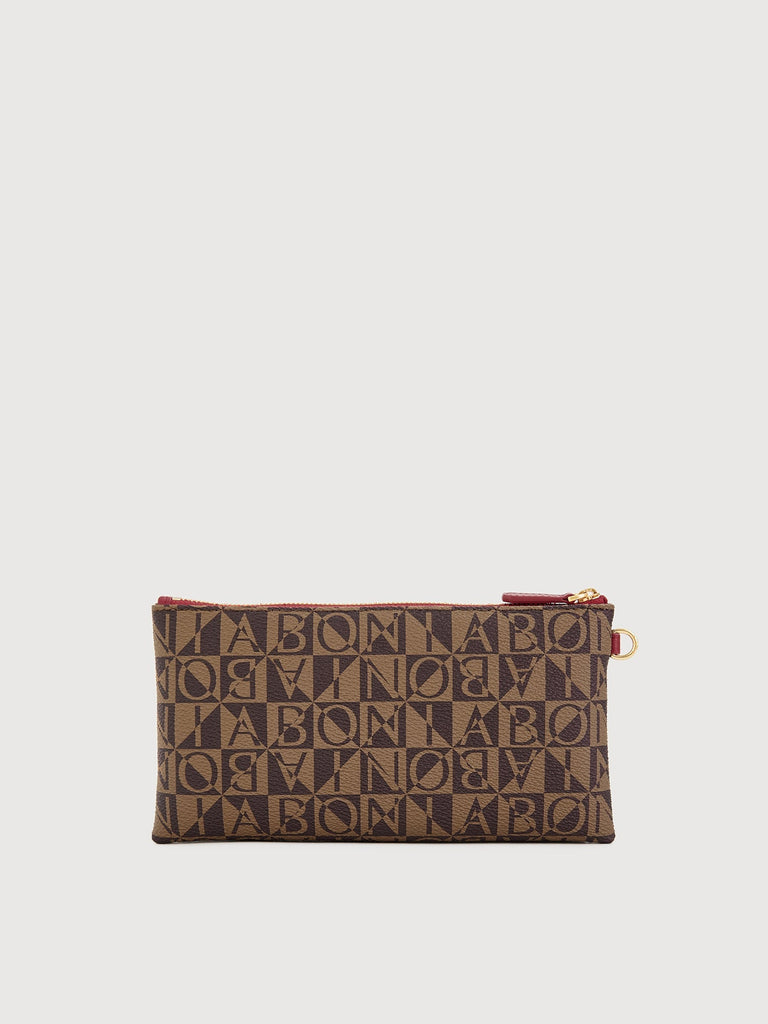 Adriana Monogram Large Zipper Long Wallet - BONIA