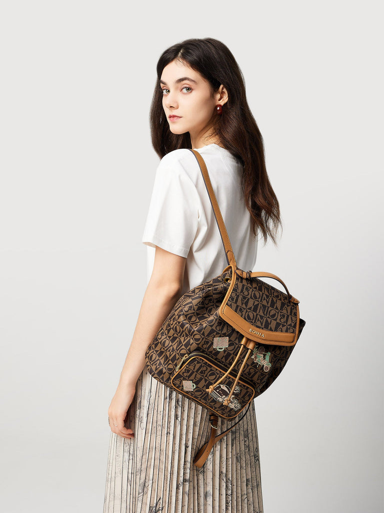 Alida Monogram Backpack - BONIA