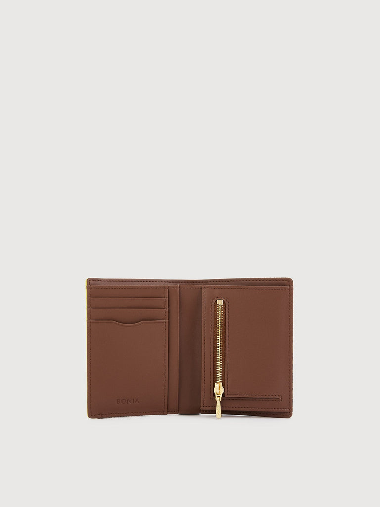 Alvia Monogram Bifold Short Wallet with Card Holder - BONIA