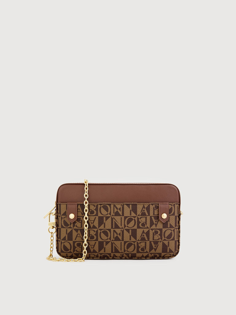 Alvia Monogram Sling Bag with Card Holder - BONIA