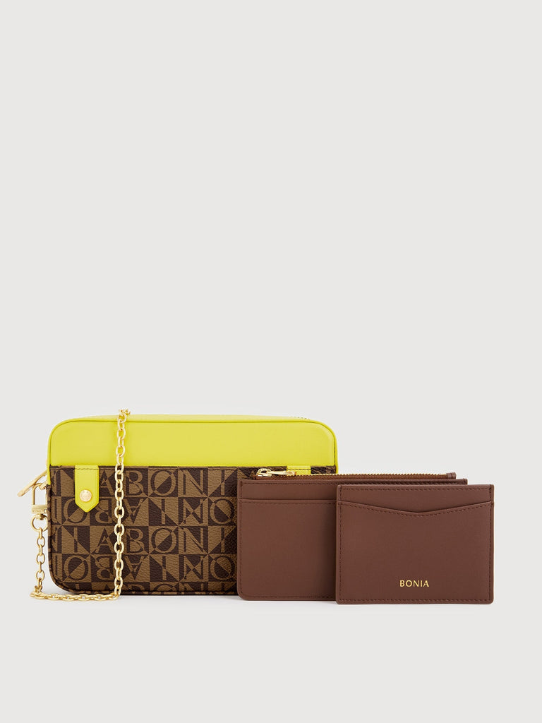 Alvia Monogram Sling Bag with Card Holder - BONIA