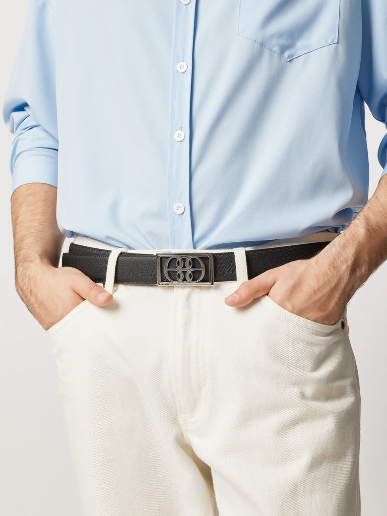 Beno Non - Reversible Leather Belt with Nickel Auto Lock Buckle - BONIA