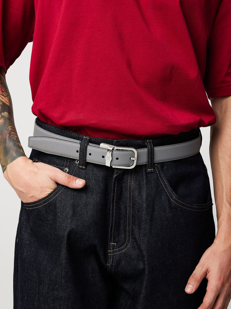 Colt Reversible Leather Belt with Nickel Buckle - BONIA