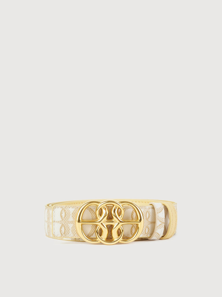 Elisa Non - Reversible Belt with Gold Square Pin Buckle - BONIA