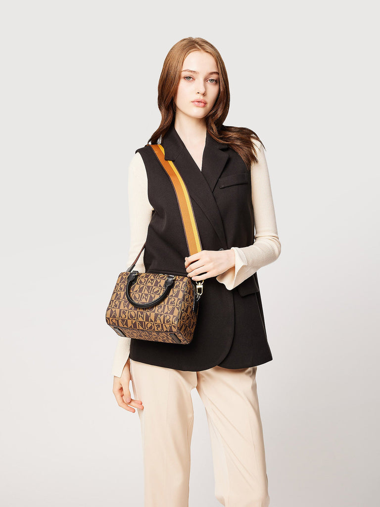 Eterna Small Monogram Satchel Bag - BONIA