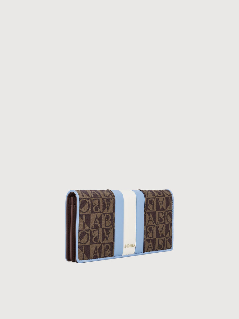 Eugenia Monogram 2 Fold Long Wallet - BONIA