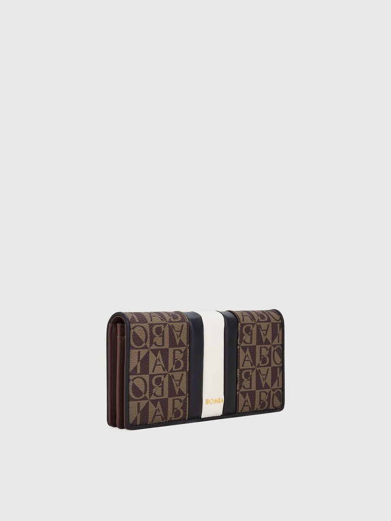 Eugenia Monogram 2 Fold Long Wallet - BONIA