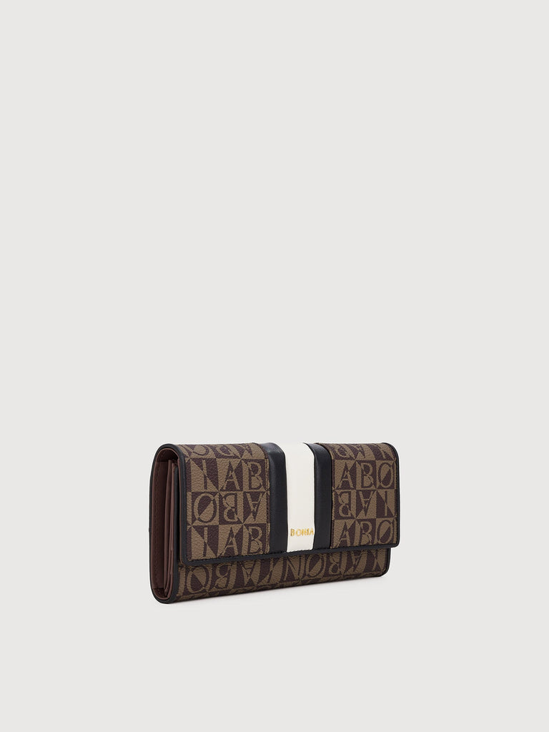 Eugenia Monogram 3 Fold Long Wallet - BONIA