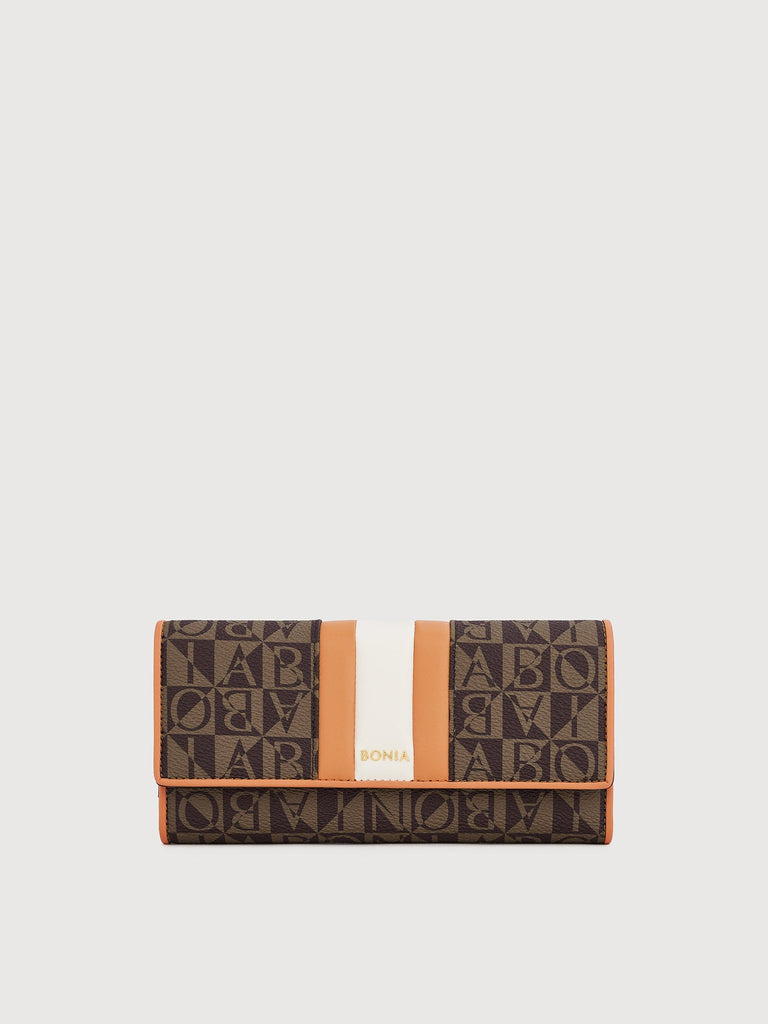 Eugenia Monogram 3 Fold Long Wallet - BONIA