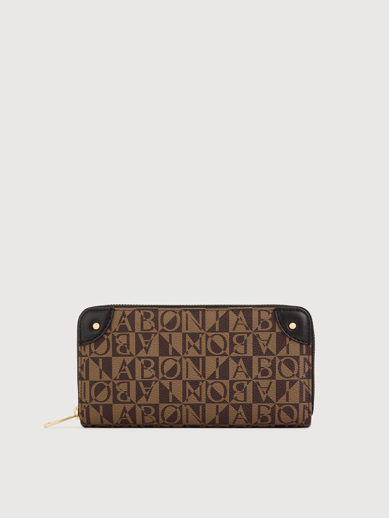 Lita Monogram Long Zipper Wallet - BONIA