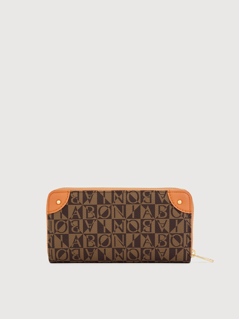 Lita Monogram Long Zipper Wallet - BONIA