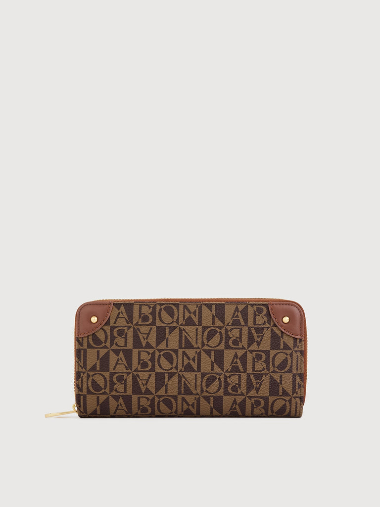 Lita Monogram Long Zipper Wallet - BONIA