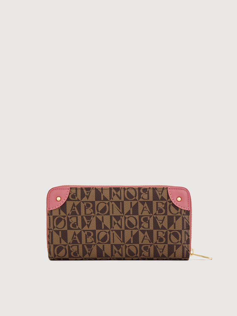 Lita Monogram Long Zipper Wallet - BONIA