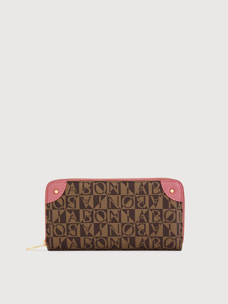 Lita Monogram Long Zipper Wallet - BONIA