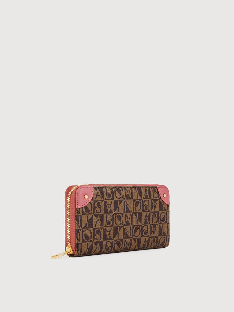 Lita Monogram Long Zipper Wallet - BONIA