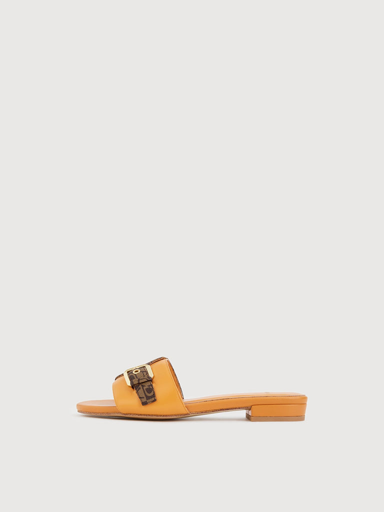 Marcella Monogram Slide Sandals - BONIA