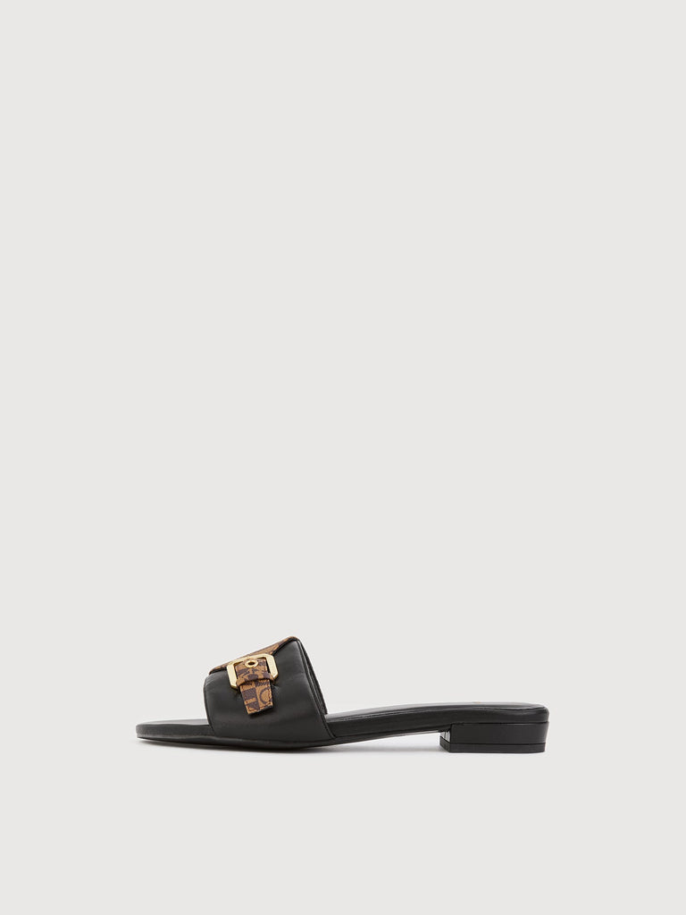 Marcella Monogram Slide Sandals - BONIA