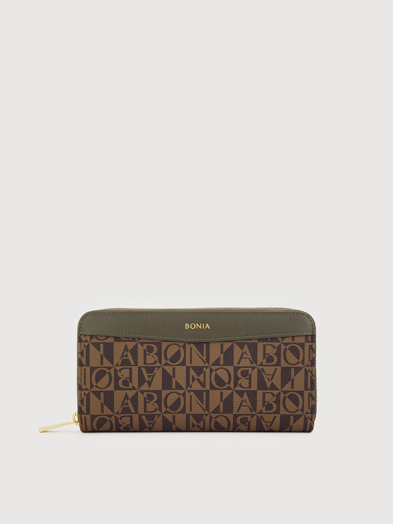 Pure Monogram Long Zipper Wallet - BONIA