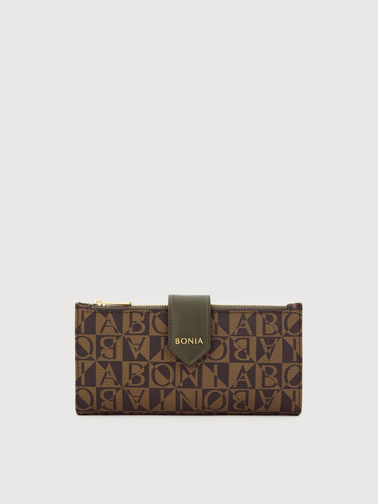 Pure Monogram Trifold Long Wallet - BONIA