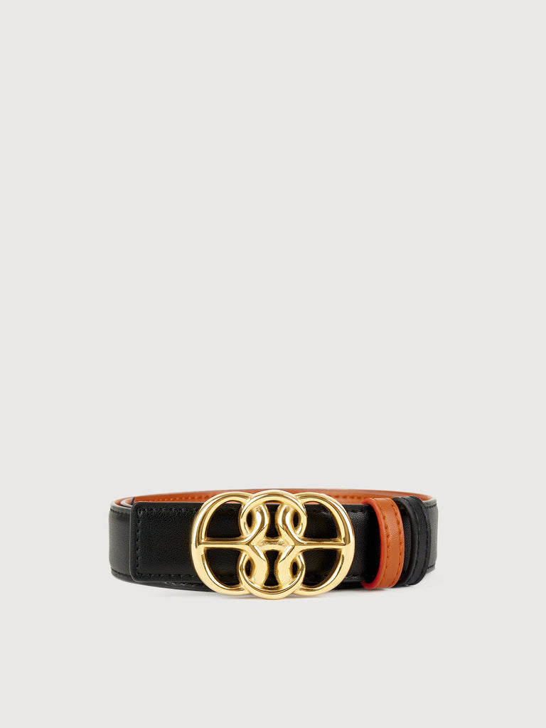 Romola Non - Reversible Belt with Gold Square Pin Buckle - BONIA