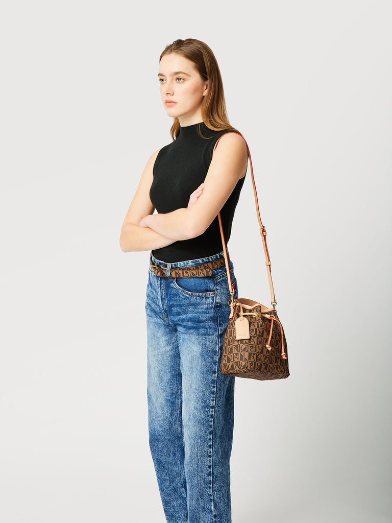 Veronica Monogram Small Bucket Bag - BONIA