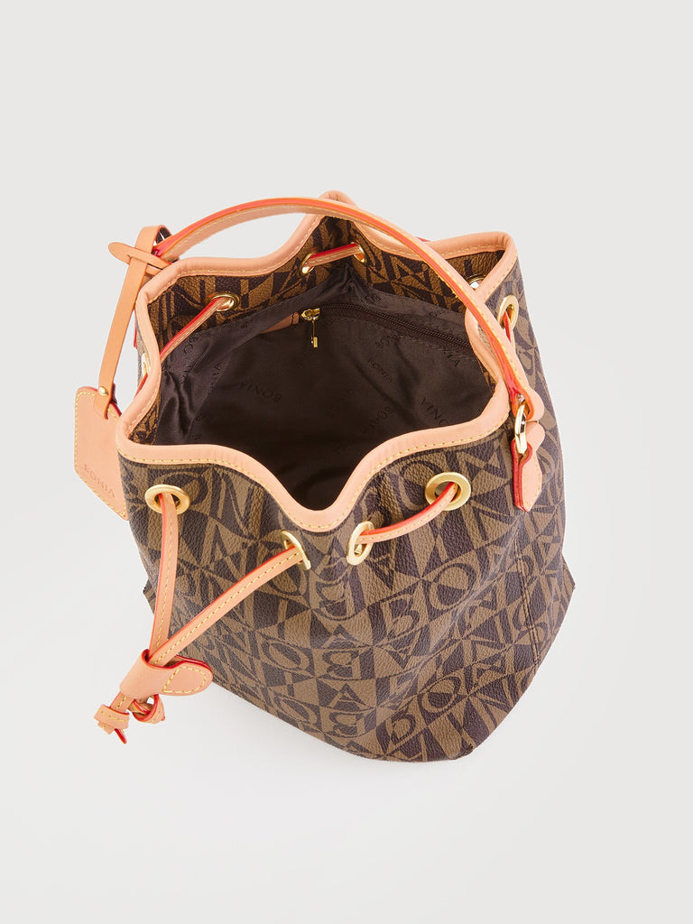 Veronica Monogram Small Bucket Bag - BONIA