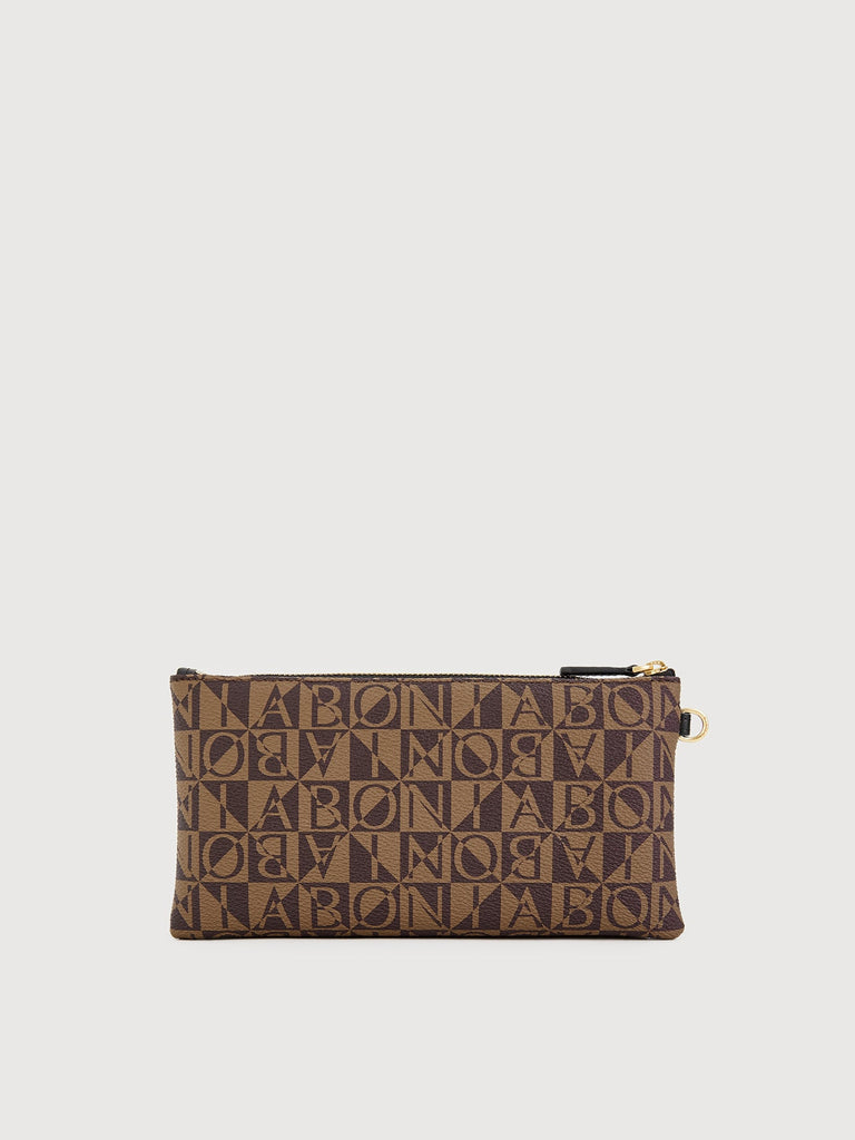 Adriana Monogram Large Zipper Long Wallet - BONIA