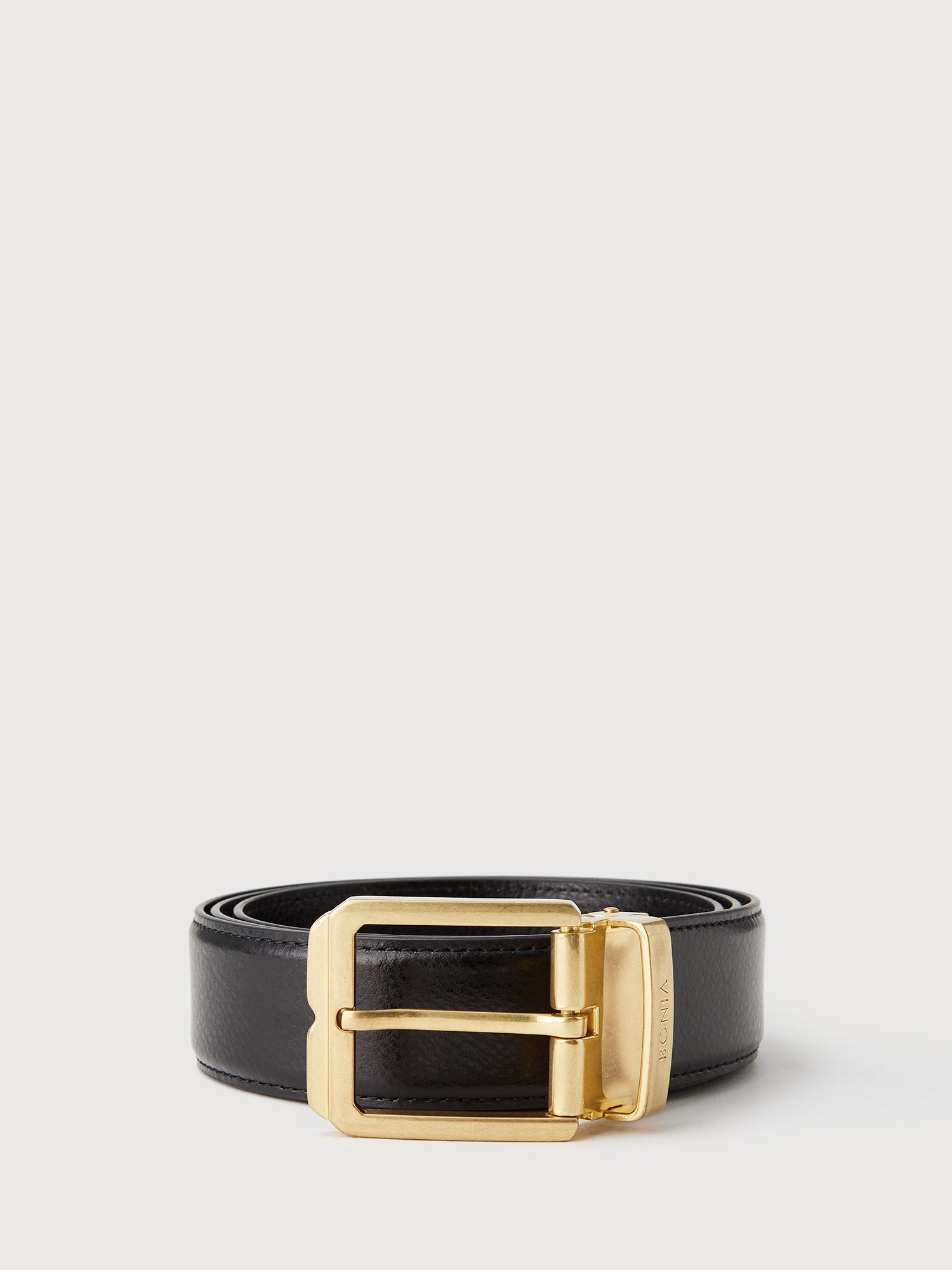 Colt Non-Reversible Leather Belt with Gold Buckle – BONIA