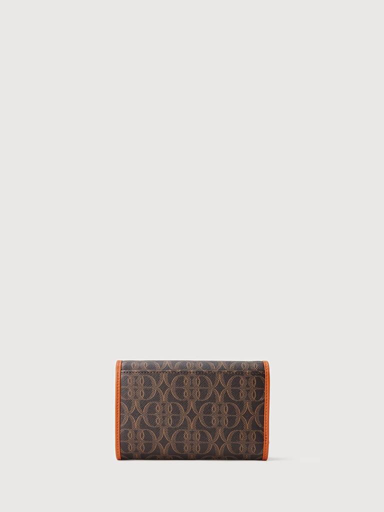 La Luna Monogram 3 Fold Short Wallet - BONIA