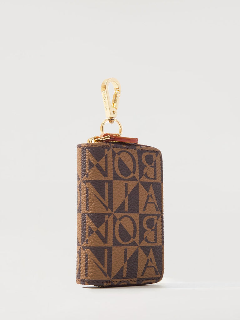 Monogram Zippered Key Pouch - BONIA