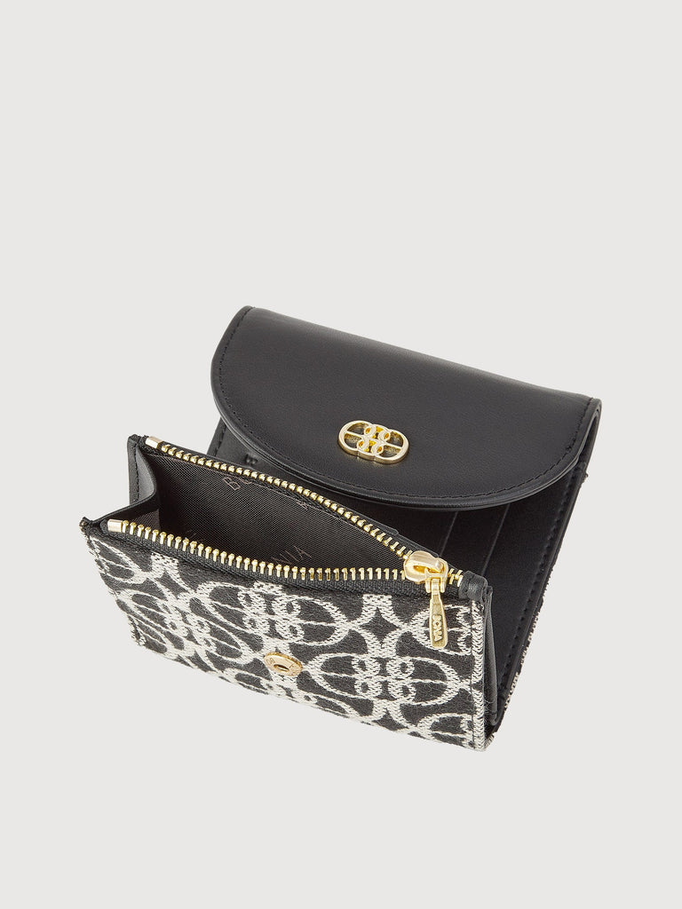 Nadia Monogram 3 Fold Short Wallet - BONIA